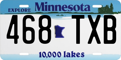 MN license plate 468TXB