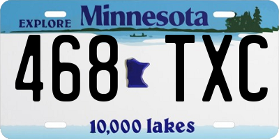 MN license plate 468TXC