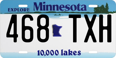 MN license plate 468TXH