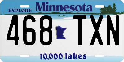 MN license plate 468TXN