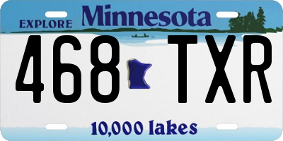 MN license plate 468TXR