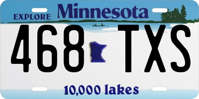 MN license plate 468TXS