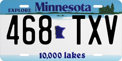 MN license plate 468TXV
