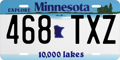 MN license plate 468TXZ