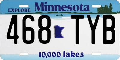 MN license plate 468TYB