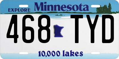 MN license plate 468TYD