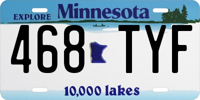 MN license plate 468TYF