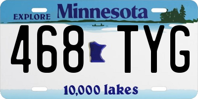 MN license plate 468TYG