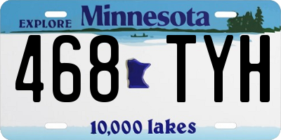 MN license plate 468TYH
