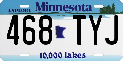 MN license plate 468TYJ