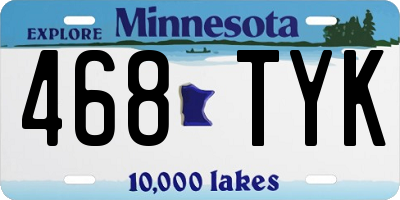 MN license plate 468TYK