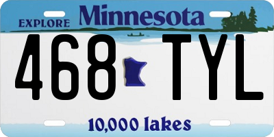 MN license plate 468TYL