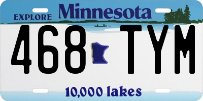 MN license plate 468TYM