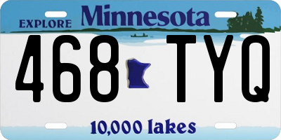 MN license plate 468TYQ