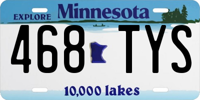 MN license plate 468TYS