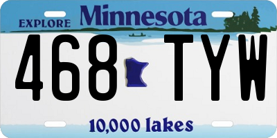 MN license plate 468TYW