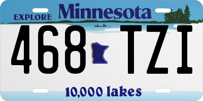 MN license plate 468TZI