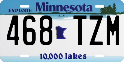 MN license plate 468TZM