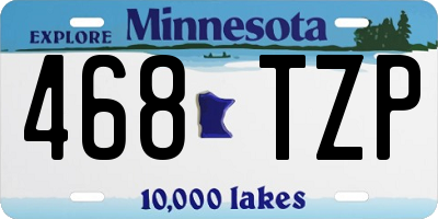 MN license plate 468TZP