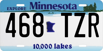 MN license plate 468TZR