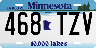 MN license plate 468TZV