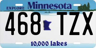 MN license plate 468TZX