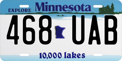 MN license plate 468UAB