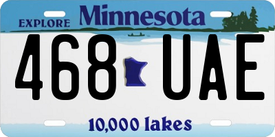MN license plate 468UAE