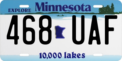MN license plate 468UAF