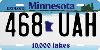 MN license plate 468UAH