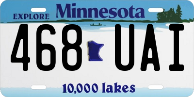 MN license plate 468UAI
