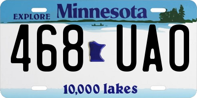 MN license plate 468UAO