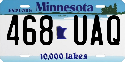 MN license plate 468UAQ
