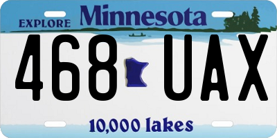MN license plate 468UAX