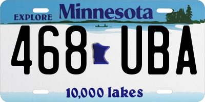 MN license plate 468UBA