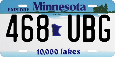 MN license plate 468UBG
