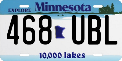 MN license plate 468UBL