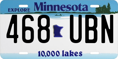 MN license plate 468UBN