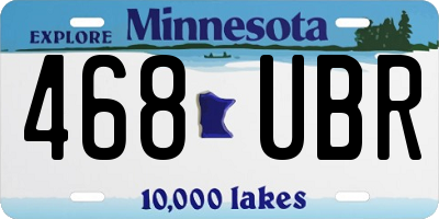 MN license plate 468UBR