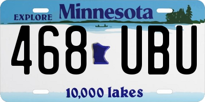 MN license plate 468UBU
