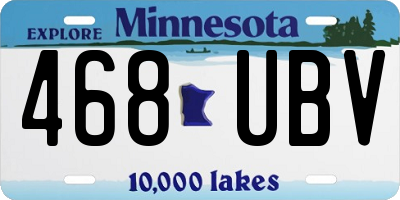 MN license plate 468UBV