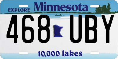 MN license plate 468UBY