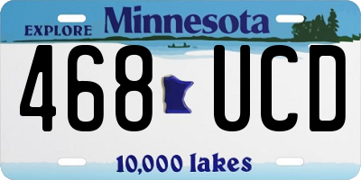 MN license plate 468UCD