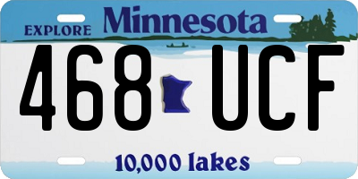 MN license plate 468UCF