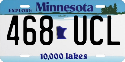 MN license plate 468UCL