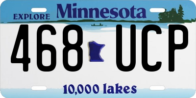 MN license plate 468UCP