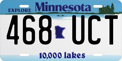 MN license plate 468UCT