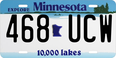 MN license plate 468UCW