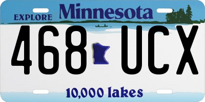 MN license plate 468UCX