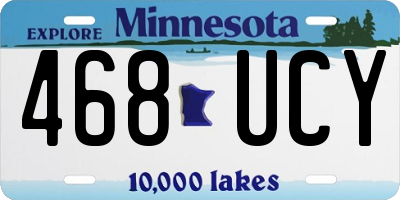 MN license plate 468UCY
